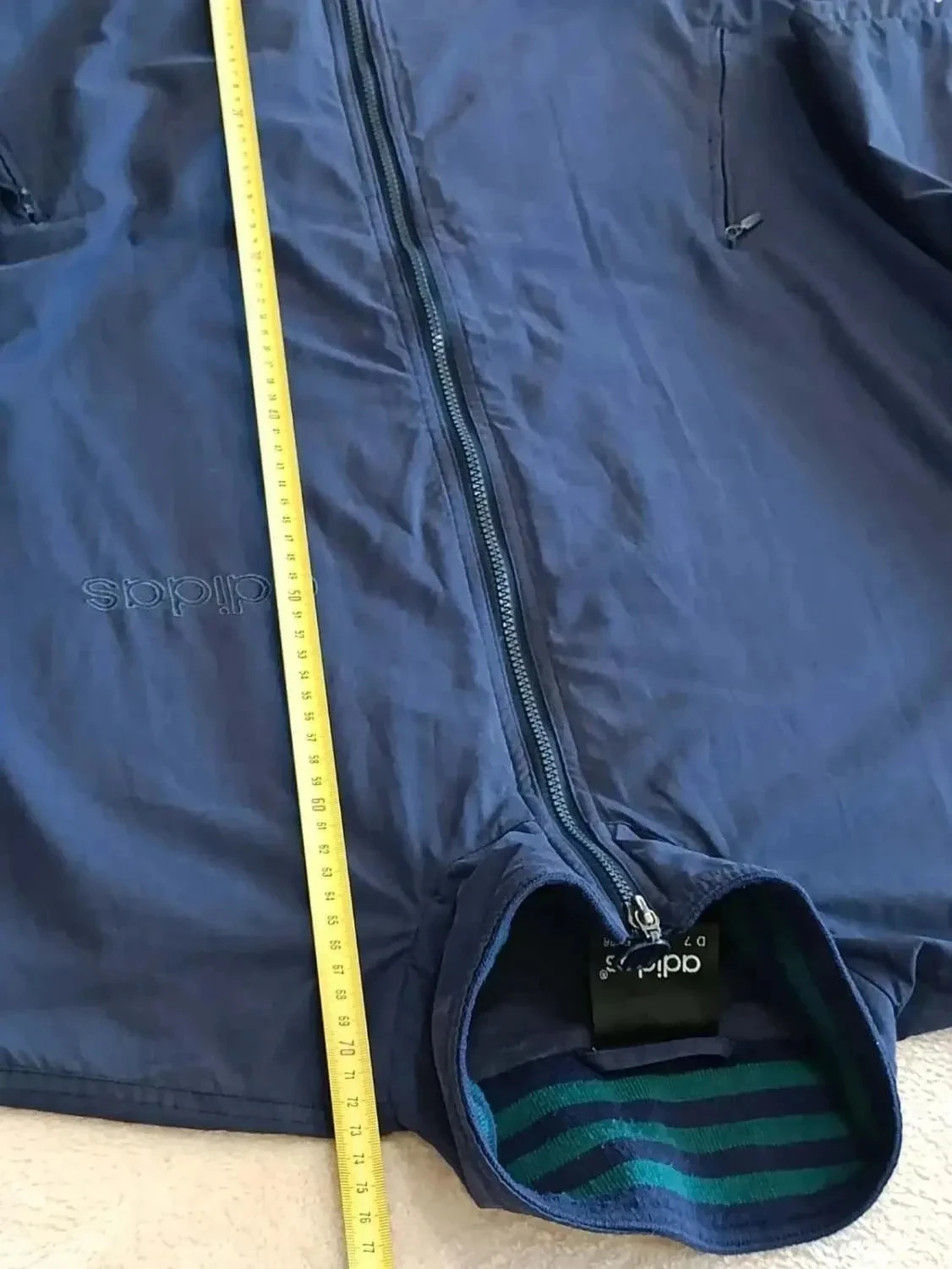 Navy blue Adidas vintage 90s jacket Size D7 F186 (L) – photo 13